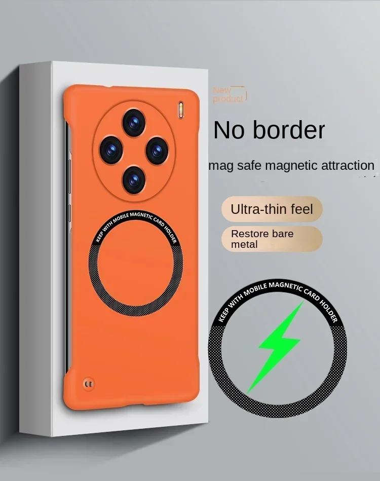 Для Magsafe Frameless Hard PC Back Phone Case для VIVO X200 Pro Mini X100 Ultra 5G X100S Pro X 200pro Capa Wireless Charging Magnetic Borderless Cover