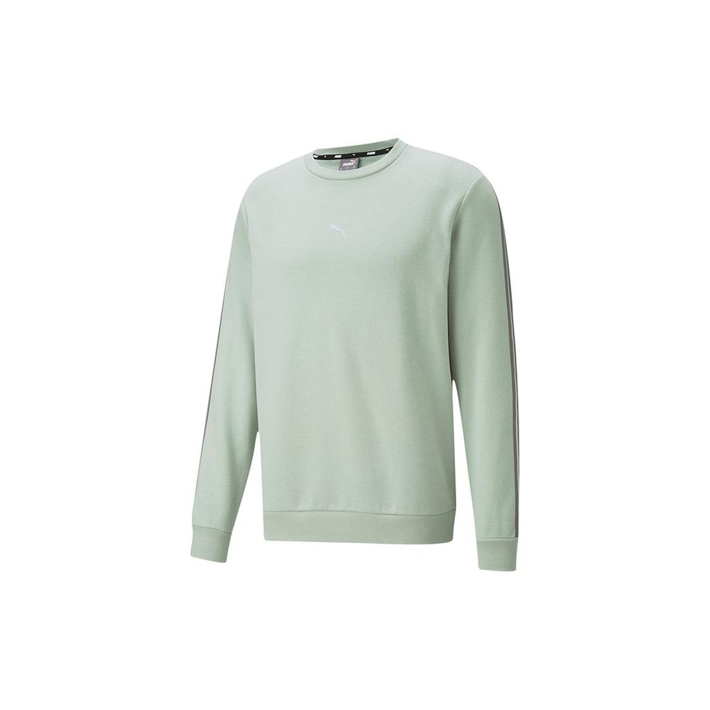 Puma Metallic Nights Fleece-Lined Warm Crew Neck Sweatshirt Men Sweaters Grey Green 587141-49