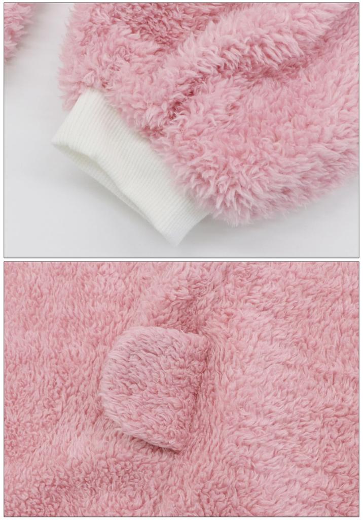 Kaitak Family Sanrio Characters My Melody Kuromi Kids' Pajamas, Fleece, Winter, 110cm, 130cm, 150cm (110cm, Pink (My Melody))