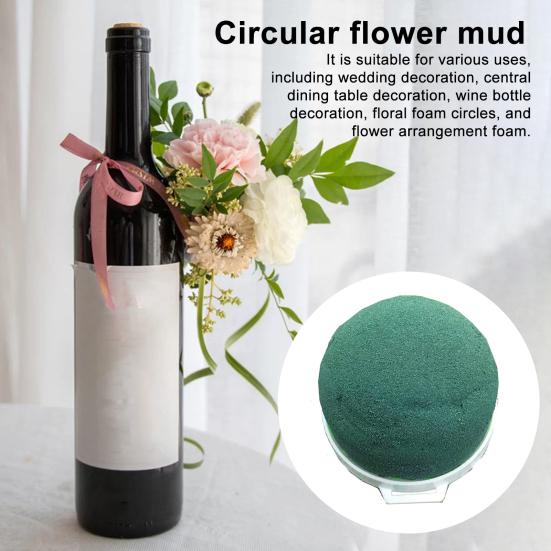 12/24 шт. Круглые блоки из цветочной пены, Портативные блоки из пены для цветочной композиции, Водоудерживающая пена, Держатель для цветов для украшения бутылок, Свадьба