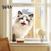 Wall Sticker Cute Animal Peeking Window Cling, Funny Cat/Dog/Donkey Sticker, Removable Electrostatic Film Static Decals for Bedroom Window,