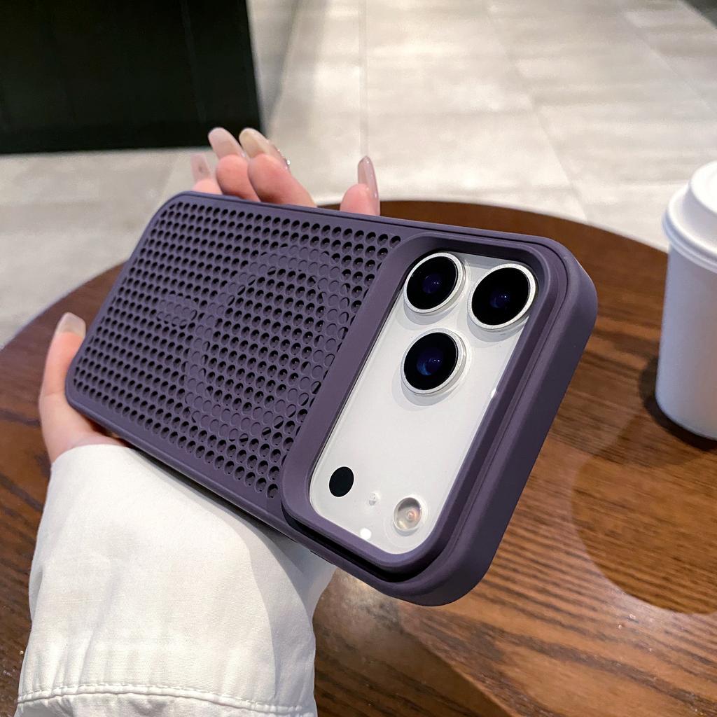 Полый сетчатый охлаждающий чехол Magsafe для телефона iPhone 17 Air 16 15 14 13 12 11 Plus Pro Max, дышащий магнитный чехол-соты