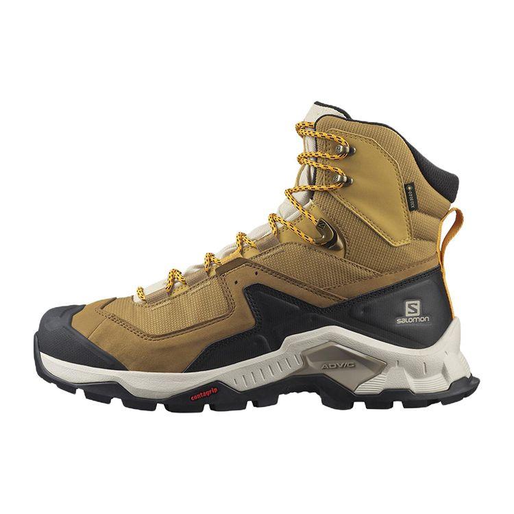 SALOMON X Ultra 4 Quest Element Gore-Tex Comfortable Durable High-Top Outdoor Functional Shoes Men Shoes Black Yellow 414573