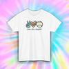 Peace Love Baseball Softball Sports Fan Gift Cute Graphic T-Shirt S-5XL