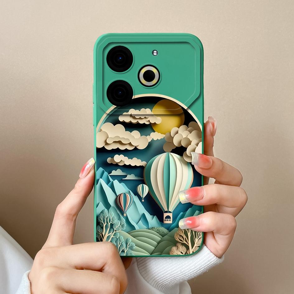 Чехол для телефона Tecno Camon 30 Pro Spark 20 Pop 8 Hot 40i Pova 6 Neo, задние чехлы с красивыми цветами и растениями, мягкий силиконовый бампер с защитой от падения, корпус корпуса