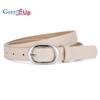 Ремень с овальной японской пряжкой, универсальный декоративный ремень для платья-рубашки, однотонный женский ремень