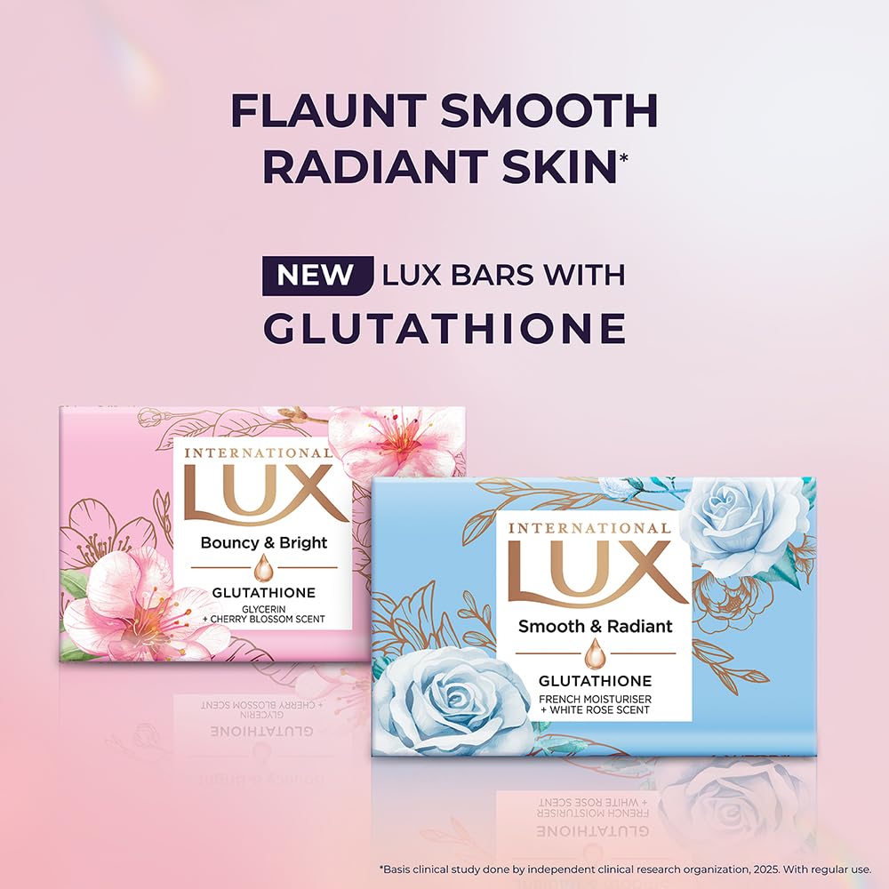Мыло для купания Lux International Smooth & Radiant 4 X125г Для мягкой увлажненной кожи с ароматом белой розы Роскошное ежедневное купание
