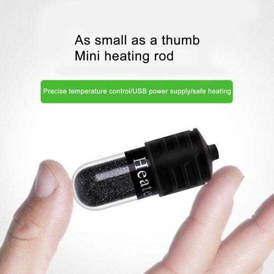 Нагреватель для аквариума, длительный срок службы, USB-цифровое напряжение 5 В, мини-контроль температуры, никель-хромовая проволока, термостат для аквариума, нагревательный стержень для личного использования