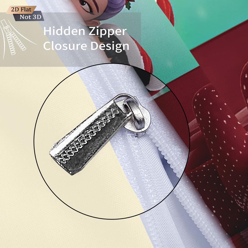 3 шт. Рождественский K-Pop Принт Охотников на демонов Бессердечный Постельный комплект Несколько размеров Удобные Спальни Общежития Машинная стирка