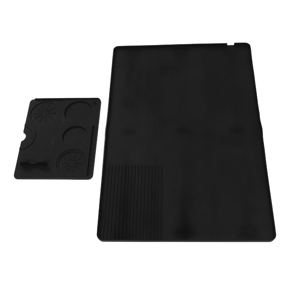 2pcs set Waterproof Coffee Bar Mat Non-Slip Coffee Maker Mat Silicone Coffee Mat Under Coffee Maker