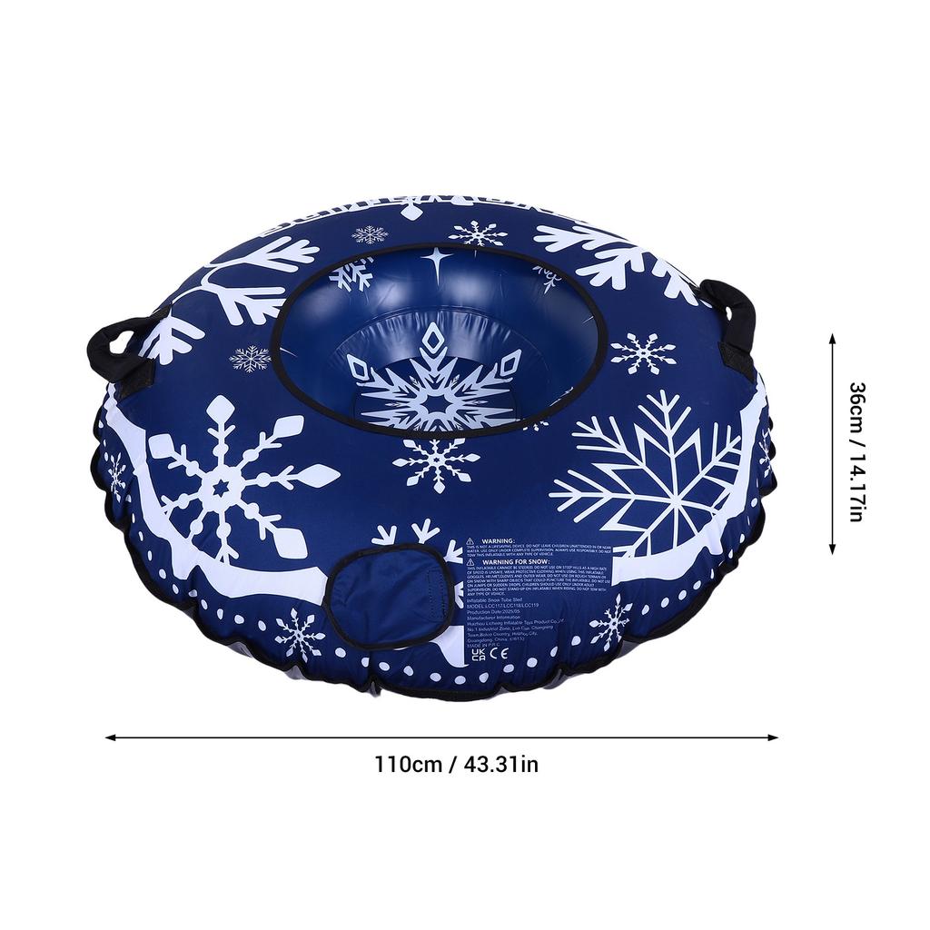 Надувные санки-тюбинг Сверхпрочный тюбинг для катания с ручками Буксировочный трос Зимняя уличная игрушка для мальчиков, девочек, взрослых