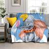 Dumbo Blankets Kids and Girls Warm Cartoon Flannel Blankets Travel Sofa Bed Blankets Birthday Gifts