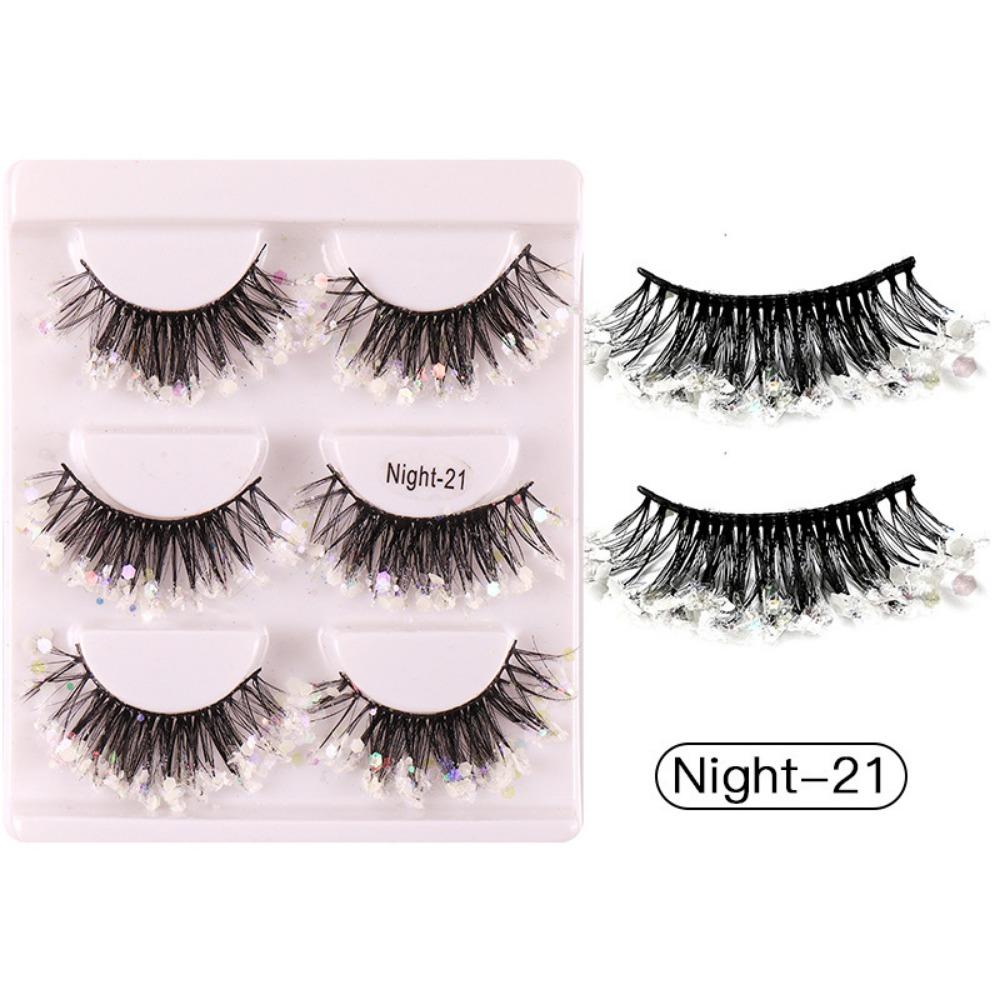 2 box Lashes Extension Luminous Eyelashes Thick Fluffy Lashes Full Strip Lashes  Women