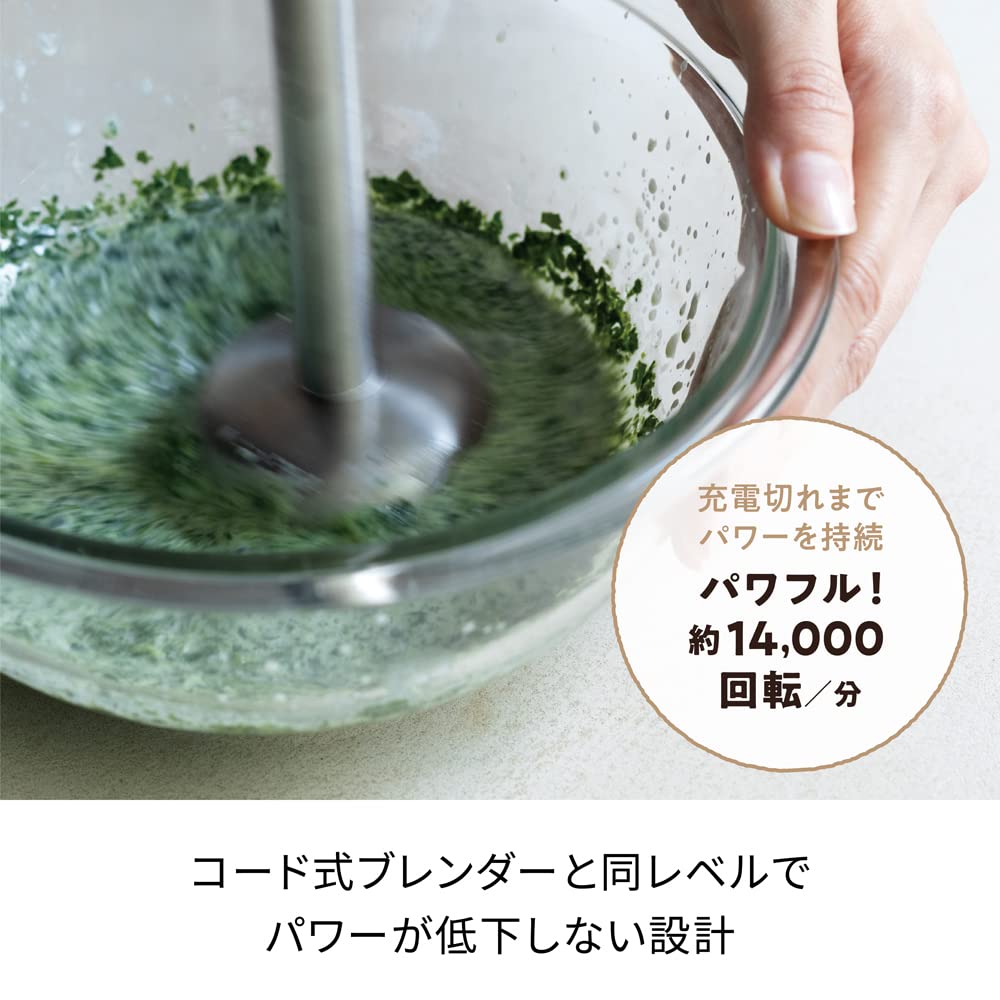 Recolte беспроводной ручной блендер для детского питания смузи Potage зарядка через USB мощный высокоскоростной вращение крем белый RHB-2(W)