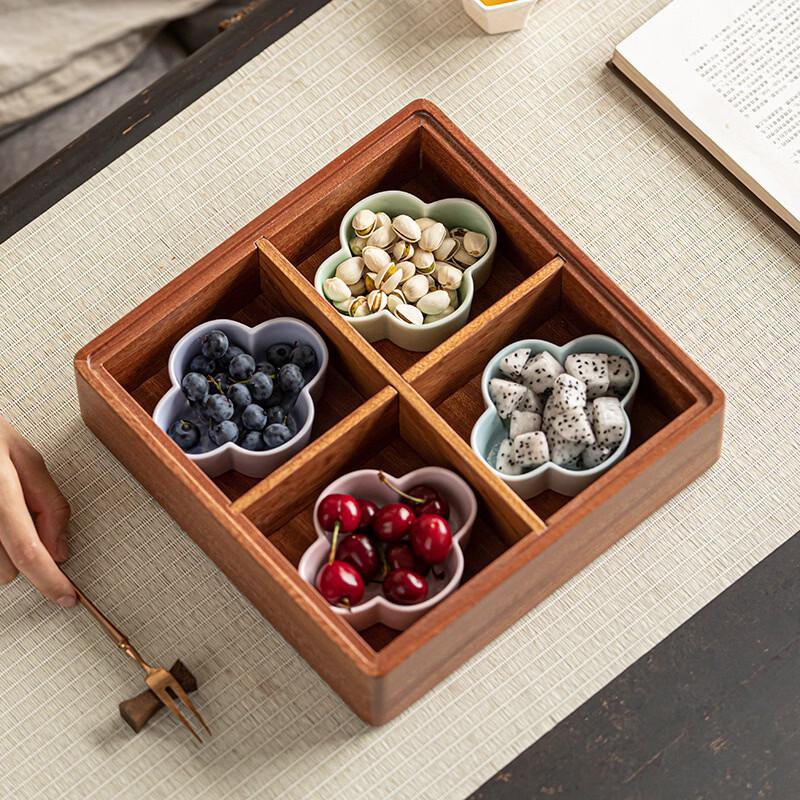 Chinese Ceramic Divided Snack & Fruit Plate