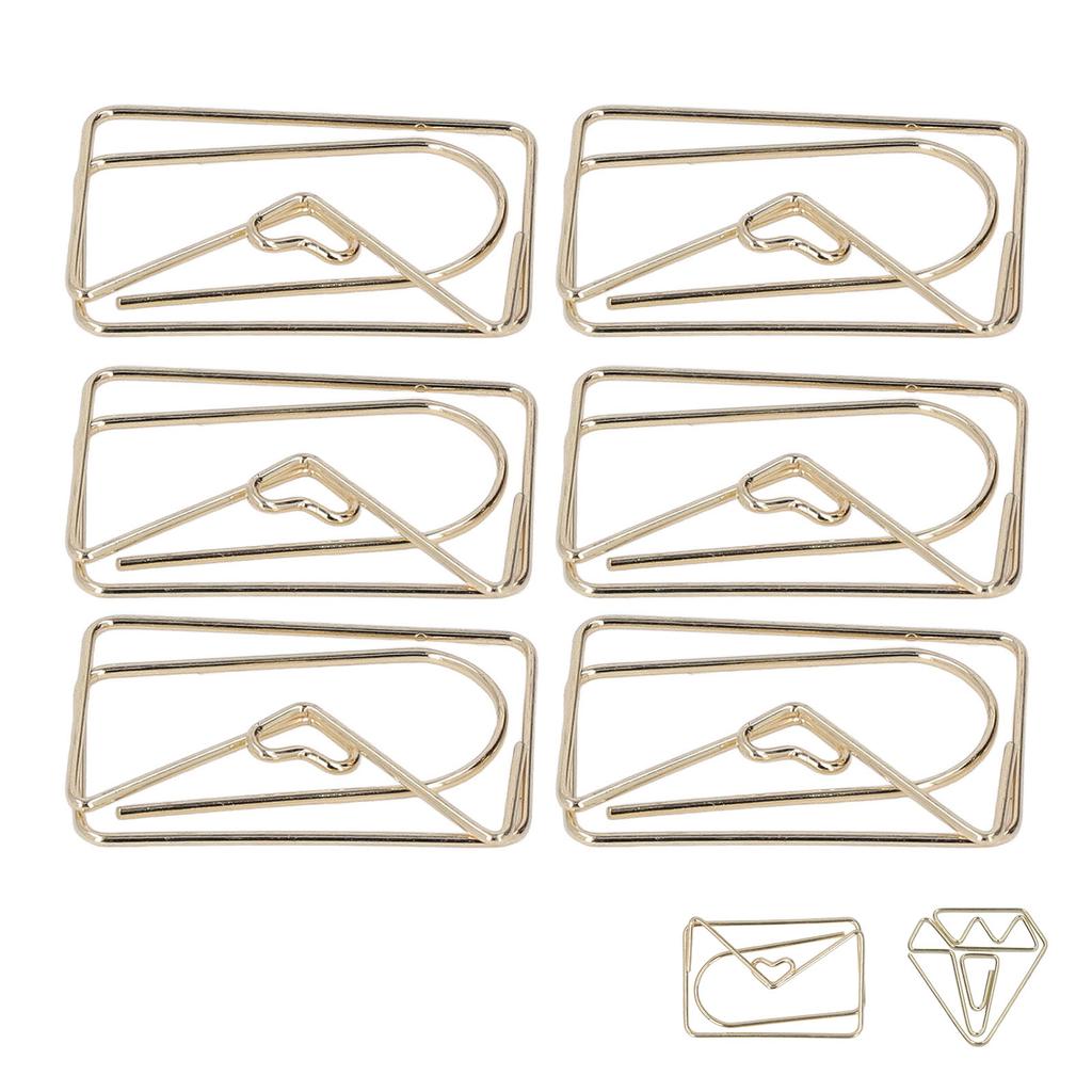 100 шт. Металлические скрепки для бумаги, золотистые, гальванические, антикоррозийные, нескользящие, с держателем