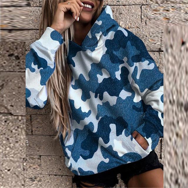 New Autumn & Winter Hoodies for Women  Casual  Camouflage Sweater Long Sleeve  Warm Sweatshirt Plus Size S-5XL