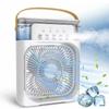 Portable Humidifier Fan Air Conditioners USB Electric Fan LED Night Light Water Mist Fun 3 In 1 Air Cooler Humidifie For Home