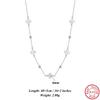 ORSA JEWELS Серебряный Чокер 925 пробы в форме четырехлистника с белым перламутровым украшением Цепочка на шею Бижутерия Повседневная носка GMN58