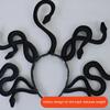 Halloween Headband Medusa Curved Snake Shape Hair Hoop Rave Party Headpiece Unisex Hair Band Party Cosplay Costume Props