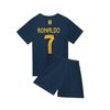 23-24 Riyadh Away Sapphire Blue No. 7 Club Football Jersey Set Children'S Jersey Size 14-30