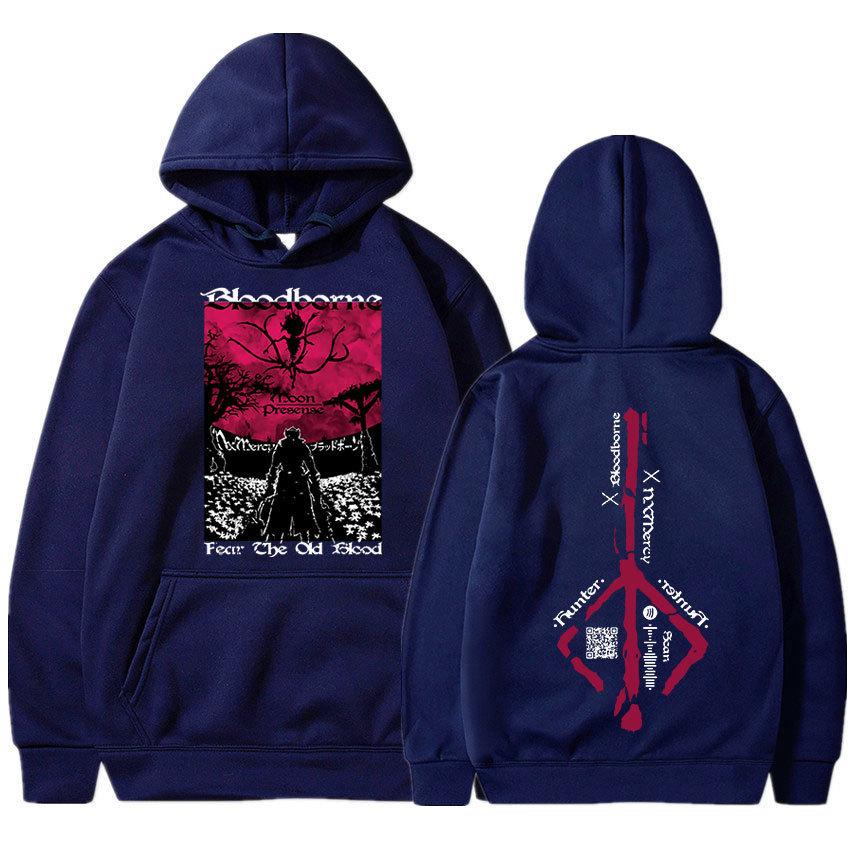 Game Bloodborne Hoodie Horror Hunter Gothic Oversized Sweats