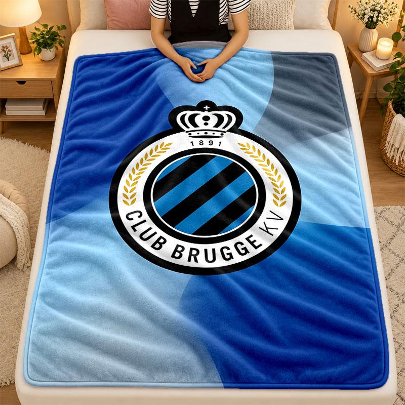 Flannel BlanketClub Brugge FC Warm Soft Throw Blanket for Indoor Sofa Bed Living Room Use