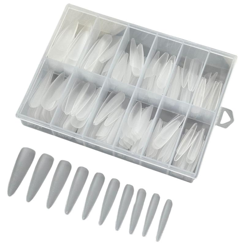 240 Pcs Clear False Nail Tips Full Cover Stick on Nail Press On Nail Artificial Nail Extras Long Nail Tips