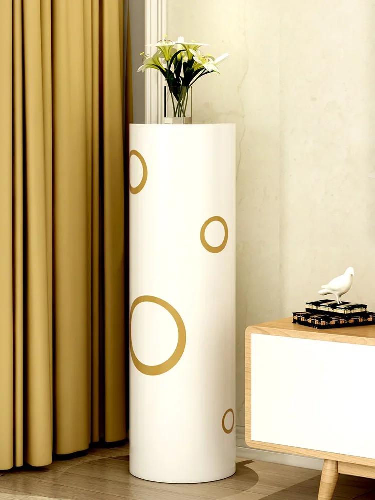 Поворотная открытая металлическая полка для обуви, креативная круглая обувная тумба для хранения обуви, декор для гостиной, шкаф для крыльца, домашний декор