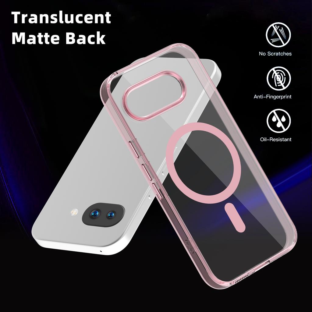 Чехол для Google Pixel 9a, совместимый с MagSafe, прозрачный чехол для телефона из ТПУ+ПК