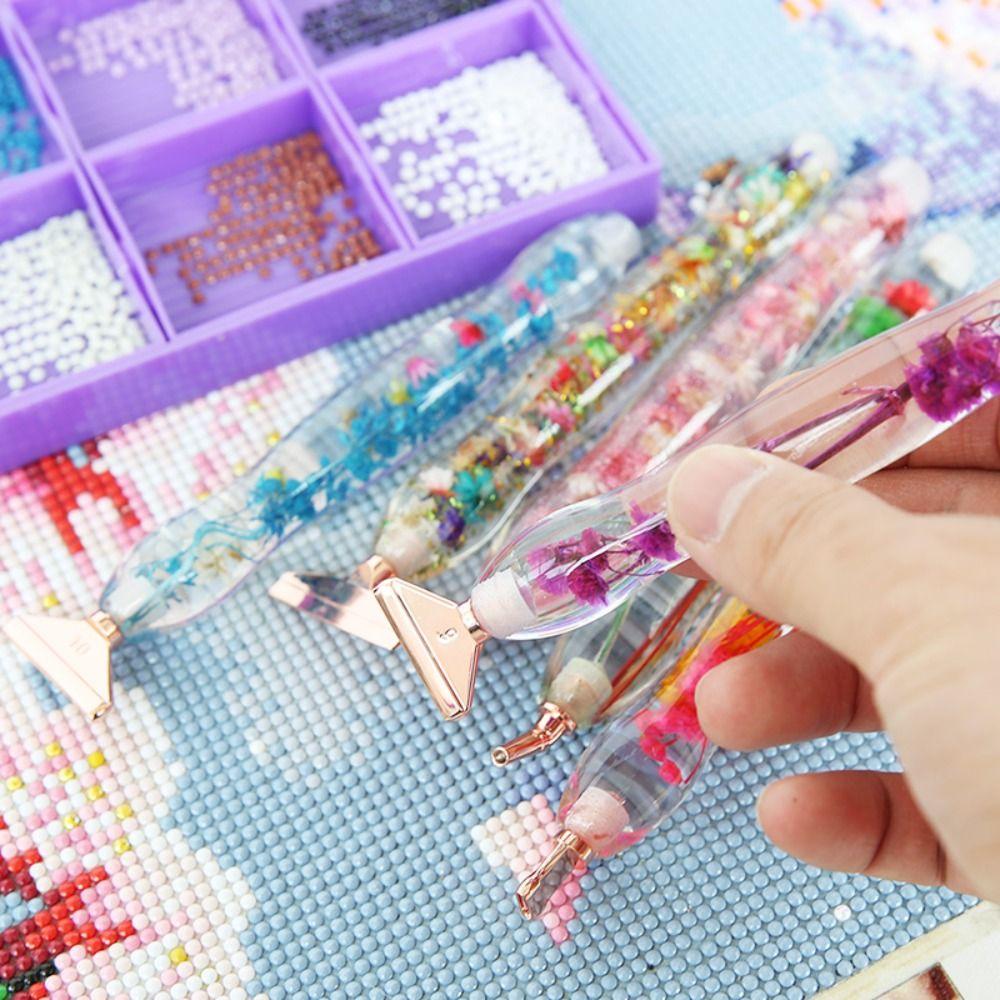 Flower Glitter Diamond Replace Pen Head Point Drill Pens Resin Diamond Painting Pen Resin Pen