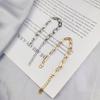 Women Bracelet Adjustable Length Hollow Out Chain Solid Color Polished Electroplated Stainless Lightweight Punk Hip Hop Cool Girl Bangle Wrist