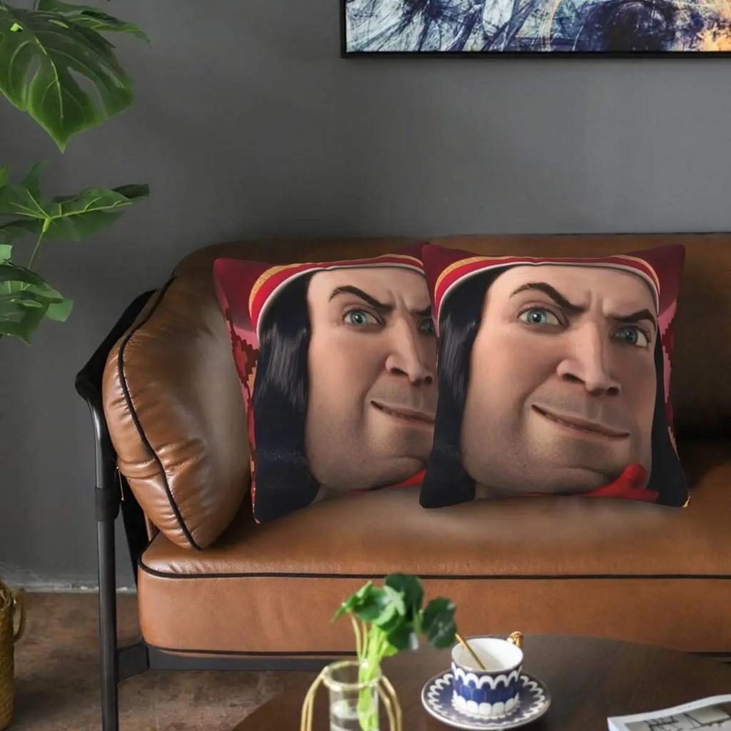 Lord Farquaad 2 Pcs Square Pillowcase Pillow Cover Cushion Zip Decorative Comfort Throw Pillow For Home Bedroom