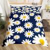 Пододеяльник с ромашками, ботанический цветочный комплект постельного белья из микрофибры с натуральным цветочным узором, одеяло, покрывало King для комнаты для мальчиков и девочек
