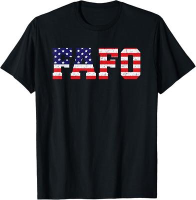 Футболка Трампа FAFO Узнай Винтажная Америка Флаг США Унисекс футболка