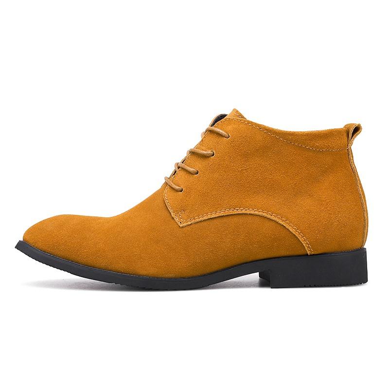 Мужские ботинки «Челси» из натуральной кожи, замшевые ботильоны в стиле ретро для мужчин, осенне-зимняя обувь