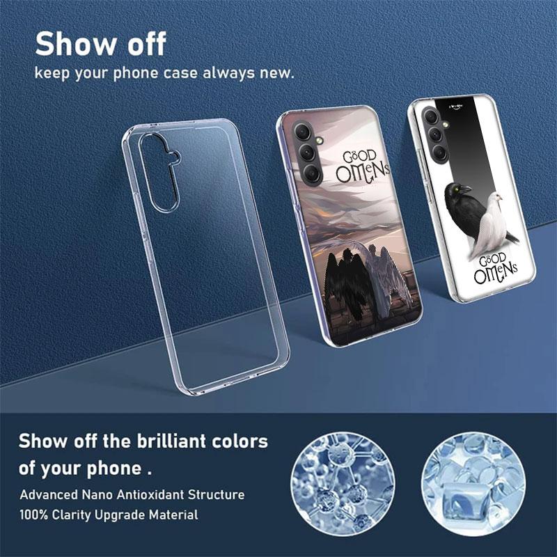 Good Omens TV Phone Case for Samsung A16 A26 A36 A56 A17 A37 A57 A07 A06 A02S A03 A04S A05S Galaxy Note 20 10 A50S A71 A51 A31 A