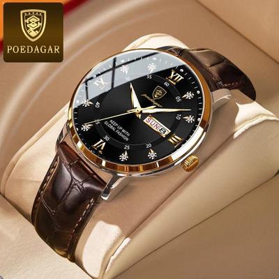 Новые роскошные мужские часы высшего бренда с коробкой, водонепроницаемые светящиеся мужские кварцевые часы