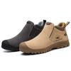 Мужская роскошная мода стальные подноски ботинки коровья замша кожа рабочая обувь на открытом воздухе безопасность работника ботинки челси безопасность щиколотки боты