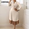 Women's Fall Fashion Suit Collar Fashion Elegant Pleated Dress