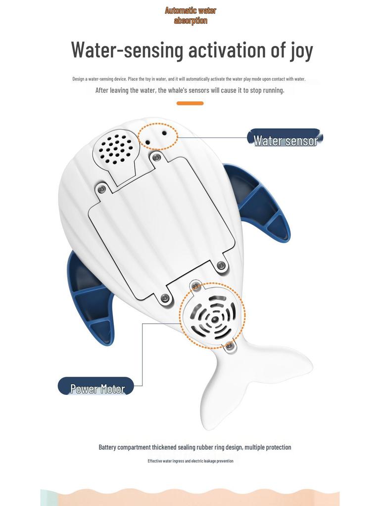 Электрические индукционные игрушки для ванной: Набор «Кит, Дельфин и Осьминог» для детей