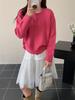 2025 Autumn/Winter Women's Versatile Slimming Knit Cardigan - Korean Style, Round Neck, Button-Up Design