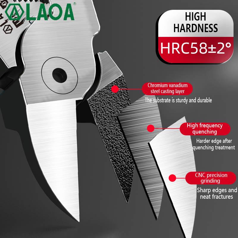 Пластиковые плоскогубцы LAOA CR-V, 5/6/7-дюймовые кусачки для кабеля, плоскогубцы с водяным охлаждением, ножницы для резки электропроводки, инструмент электрика, ручные инструменты