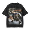 Men's Fun Cat Gang Meme Graphic T-Shirts  Tops Beach Vintage Short Sleeves T-Shirt O-Neck Popular Pattern Tee Shirt Dropshipping