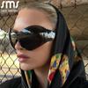 New Steampunk Oversized Sunglasses For Women Trends Punk Y2k Sun Glasses Goggle Men 2000's Brand Designer Eyewear De Sol Oculos - Sunglasses -