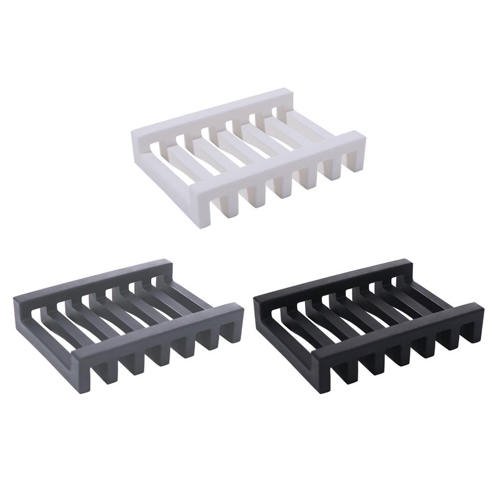 Non-slip Soap Holder Silicone Soap Box Sponge Tray Bar Soap Dish Keep Dry