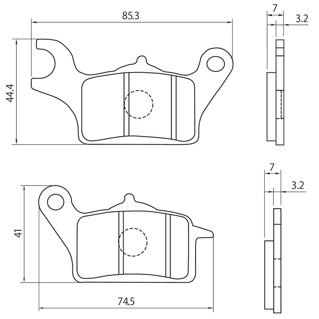 Тормозные колодки для мотоциклов Daytona Красные колодки (Полуметаллические колодки) Свинец 125 (17-20) ДИО110 (15-21) ЗАМОЧИТЬ