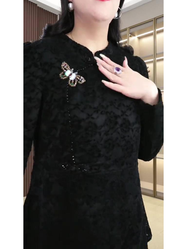 Весна/Лето 2025 Блузка Бабочка из Кружева Большого Размера для Женщин