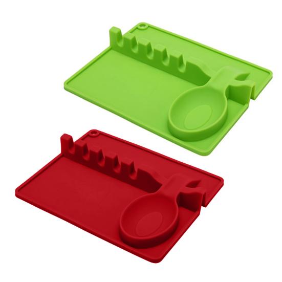 Подставка для кухонной силиконовой посуды на 6 слотов, большая подставка для ложки и подставка для сбора капель для кухонной стойки, термостойкий держатель для посуды для плиты