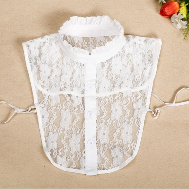 Женский кружевной воротник чистый цвет съемный лацкан чокер ожерелье рубашка поддельная поддельная блузка толстовка жилет аксессуары